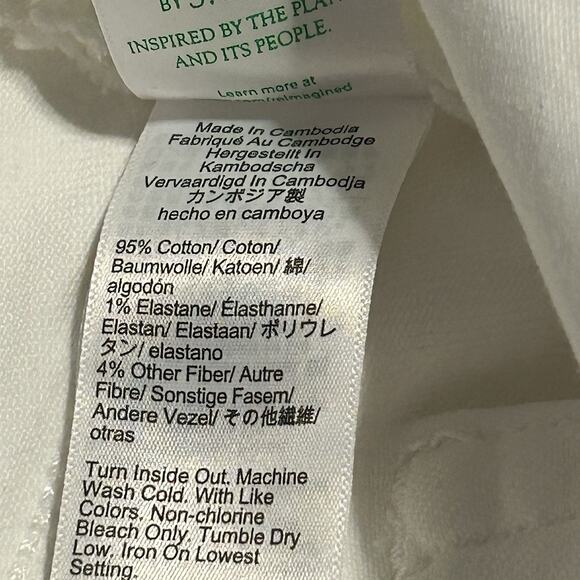 J Crew Factory Essential Straight Jeans Women Sz 30 White Denim All Day Stretch - Picture 7 of 8